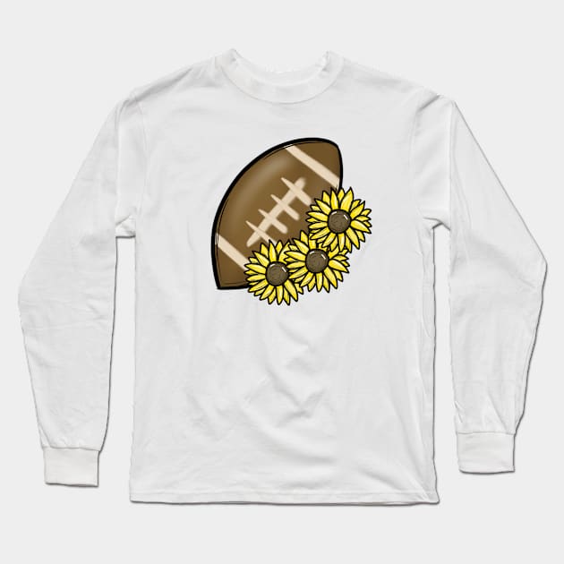 football and sunflower Long Sleeve T-Shirt by ithacaplus